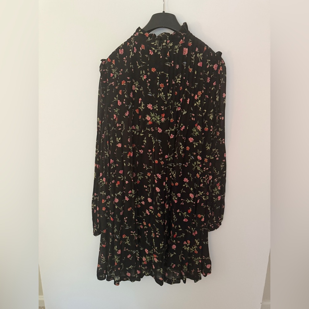 Ganni Pink and Red Ruffled Tiered Sundress